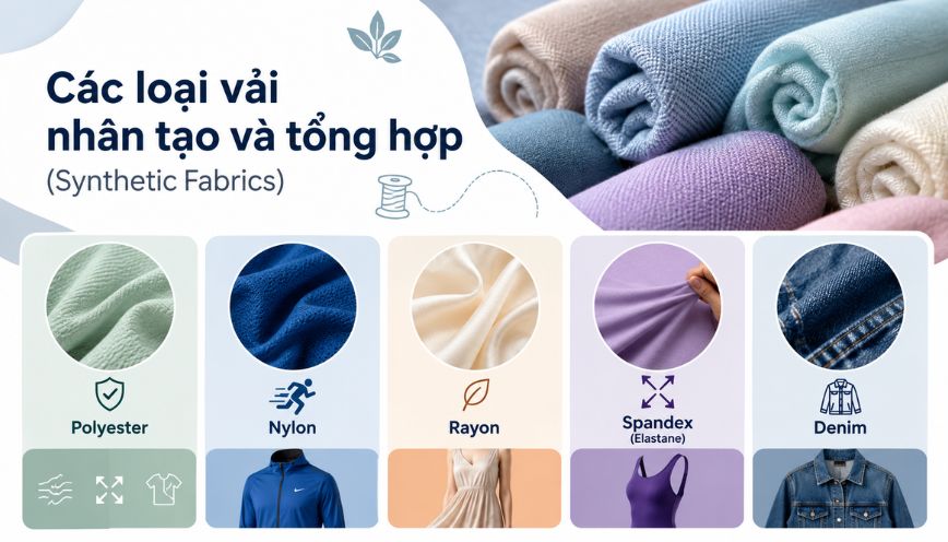 Các loại vải nhân tạo và tổng hợp (Synthetic Fabrics)