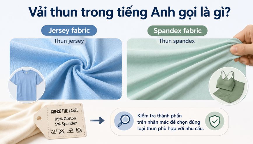 Vải thun trong tiếng Anh gọi là gì?