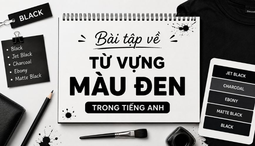 Bài tập về từ vựng màu đen trong tiếng Anh