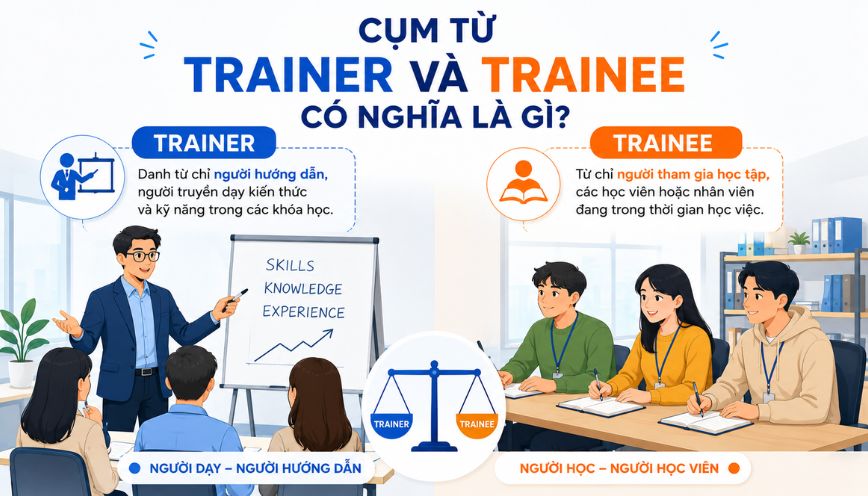 Cụm từ Trainer và Trainee có nghĩa là gì?